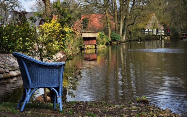 Sitzplatz an der Wümme in Fischerhude