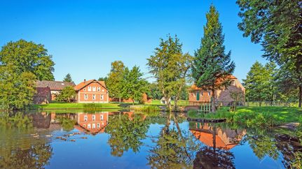 Wassermühle Bademühlen mit Mühlenteich