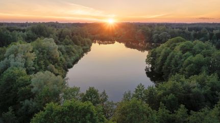 Der Kleine Bullensee aus der Vogelperspektive