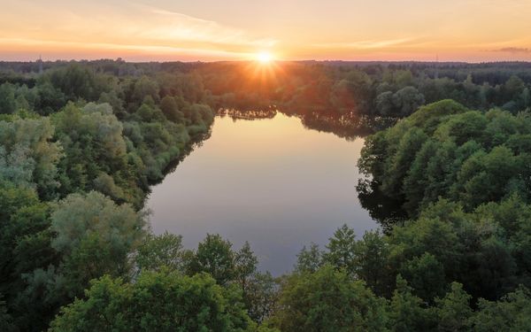 Der Kleine Bullensee aus der Vogelperspektive