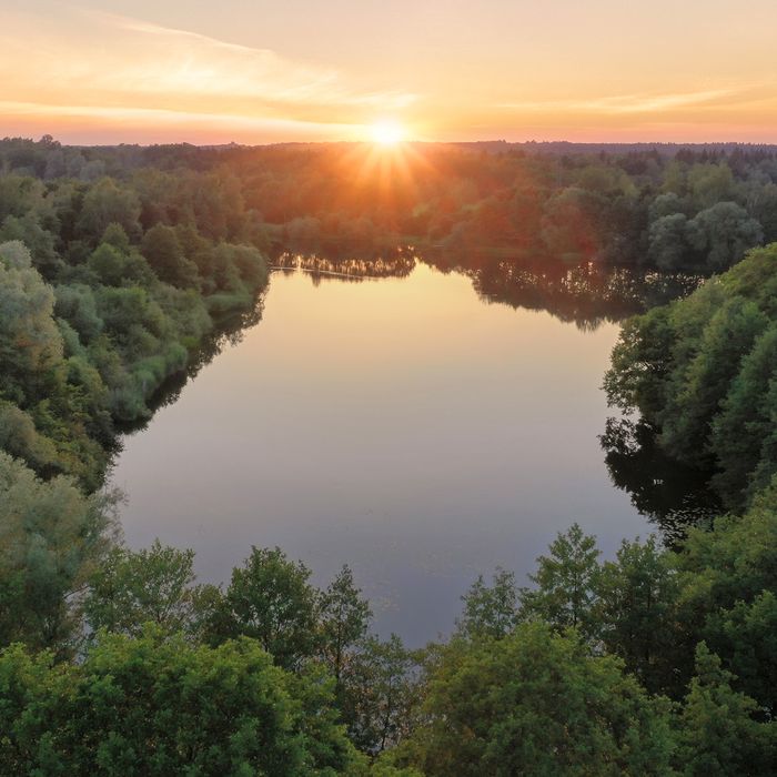 Der Kleine Bullensee aus der Vogelperspektive