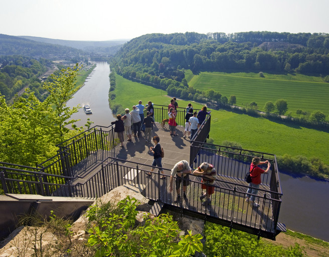 Schöne Aussicht vom Weser-Skywalk