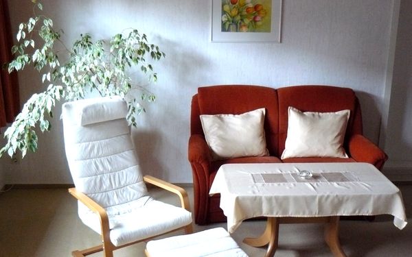 Wohnzimmer der Ferienwohnung Am Mahlersberg