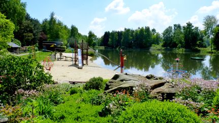 Der Spielplatz auf dem Wochenendpark am Rethbergsee