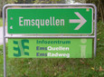 Hinweisschild am Emser Kirchweg