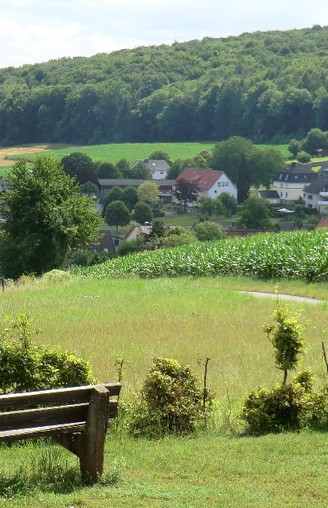Teutoburger-Wald - Brakel Blick von der Heimkehrerkapelle auf Istrup