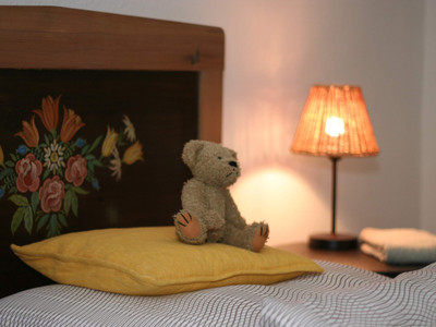 Die Sennhütte in Bad Harzburg - Schlafzimmer mit Teddy
