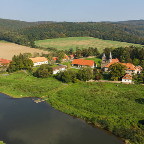 Luftbild Kloster Bursfelde