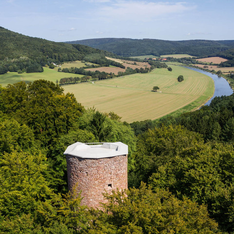 Lufbild Bramburg in der Erlebnisregion Hann. Münden