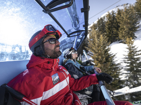 Skifahren mit einem Skilehrer in der Aletsch Arena