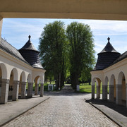 Torhaus am Eingang der Park Klinik Bad Hermannsborn