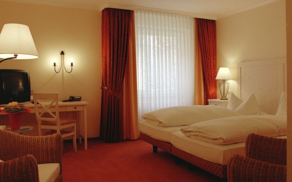 Ein Doppelzimmer im Hotel Central in Zeven