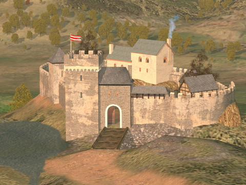 3-D-Rekonstruktionsvorschlag von Burg Berge