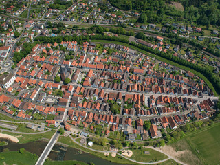 Luftaufnahme Lügder Altstadt