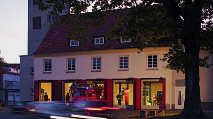 Schaufenster des Feuerwehrmuseums Zeven