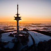 Sonnenaufgang am Köterberg (Luftaufnahme)