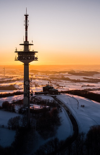 Sonnenaufgang am Köterberg (Luftaufnahme)
