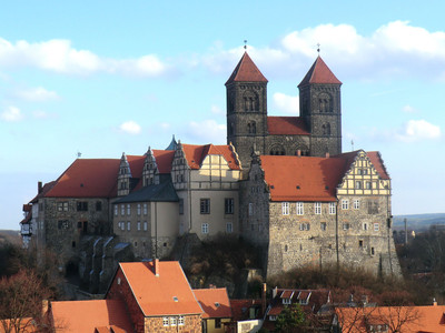 Quedlinburg- Blick auf Schloss