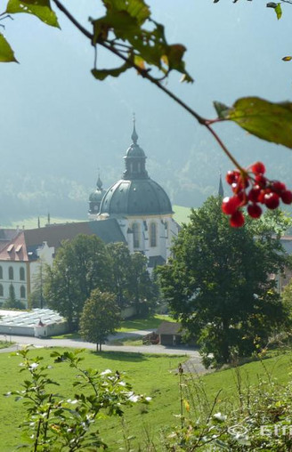 Fernwanderweg - Meditationsweg, 6. Etappe - Blick auf Kloster Ettal