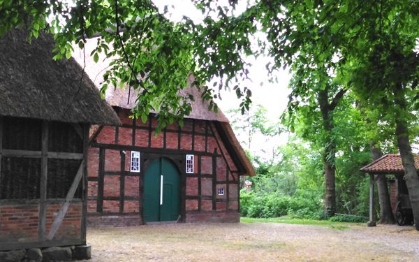 Der Innenhof des Heimathauses auf der "Greven Worth" in Selsingen