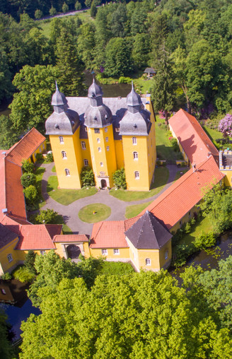 Luftbild vom Jagdschloss Holte in Schloß Holte-Stukenbrock