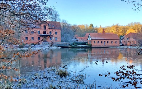 Wassermühle Ahausen im Winterkleid