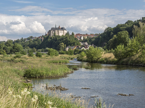 Burg Mildenstein mit der Mulde im Vordergrund, Ausflugsziele, Sehenswürdigkeiten