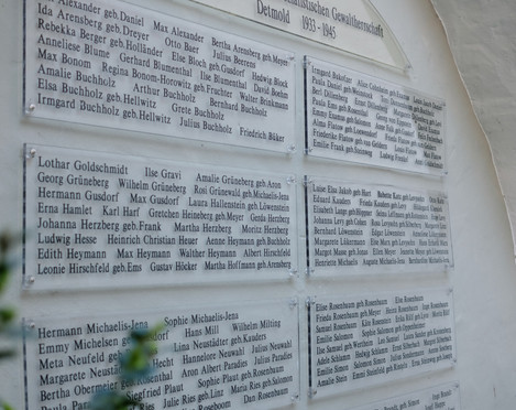 Gedenktafel für die Opfer der nationalsozialistischen Gewaltherrschaft in Detmold