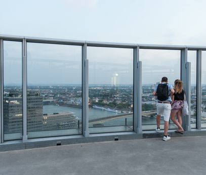 Viewing platform on the roof of the KölnTriangle