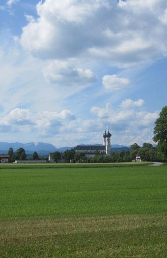 Panorama mit Wallfahrtskirche Weihenlinden