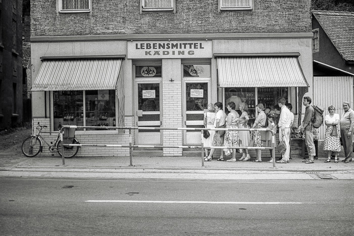 Karl-Liebknecht-Straße, Jena 1989, Foto: Bernd Harnisch