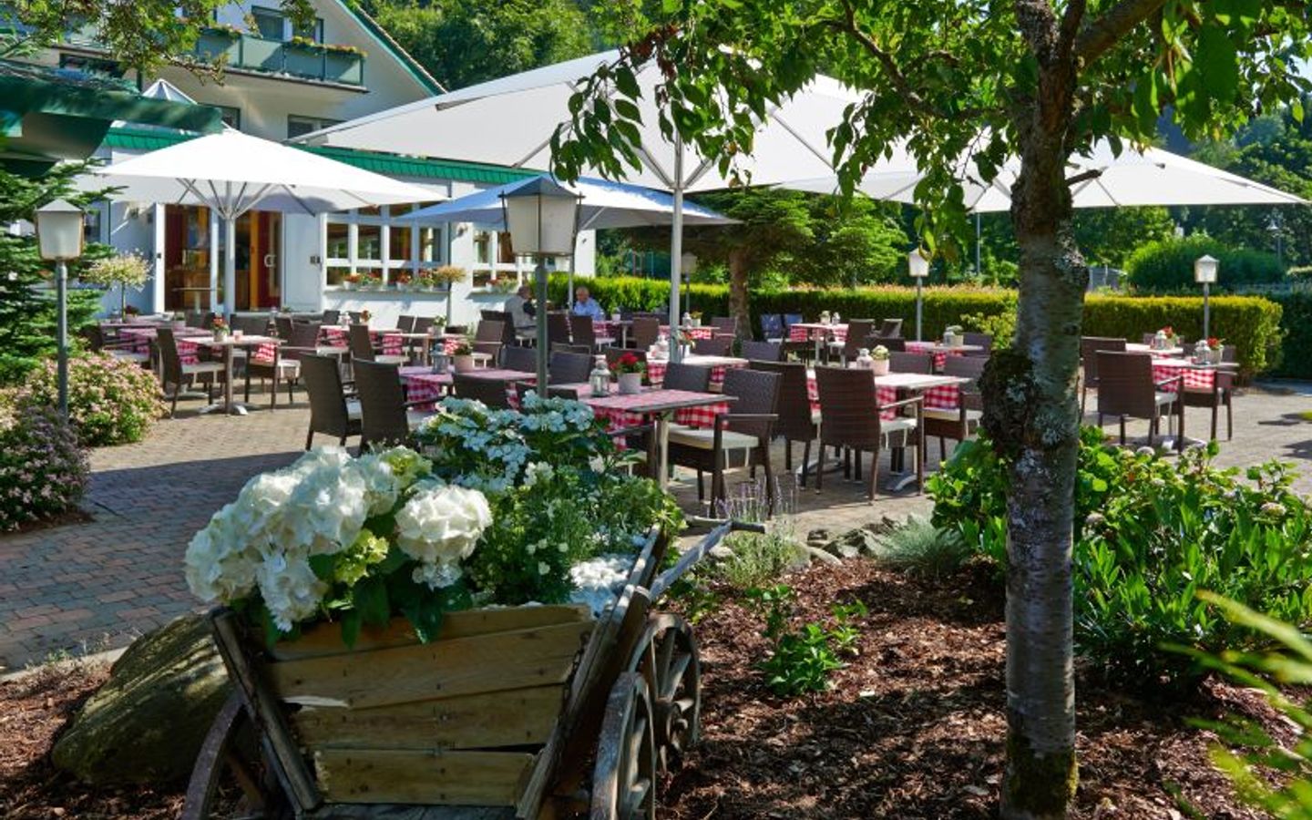 Buitenruimte van restaurant Landhotel Kallbach