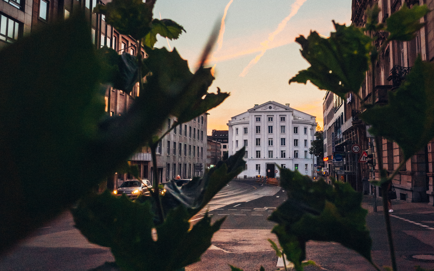Theater Aachen Sonnenaufgang