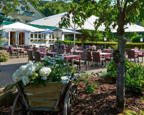 Buitenruimte van restaurant Landhotel Kallbach