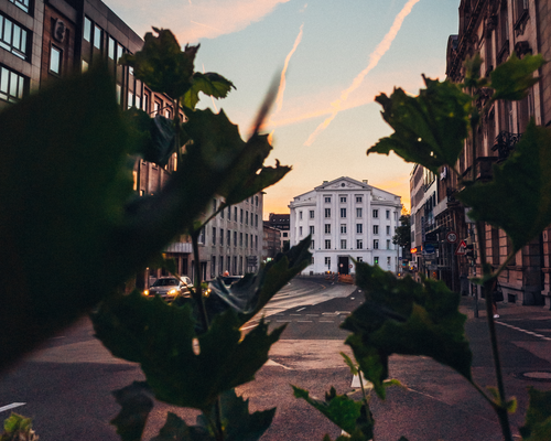 Theater Aachen Sonnenaufgang