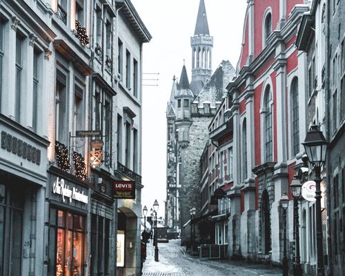 Pontstraße im Schnee